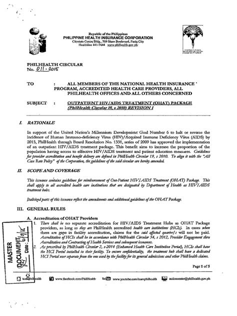 PhilHealth Circular No. 011.